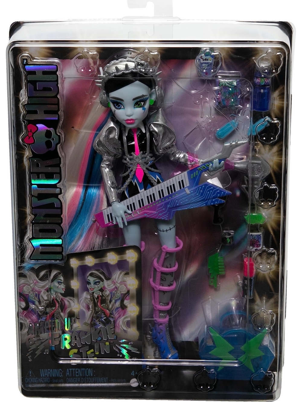 2023 Monster High Frankie Stein Amped Up Rock Star NIB
